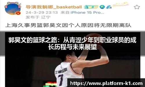郭昊文的篮球之路：从青涩少年到职业球员的成长历程与未来展望
